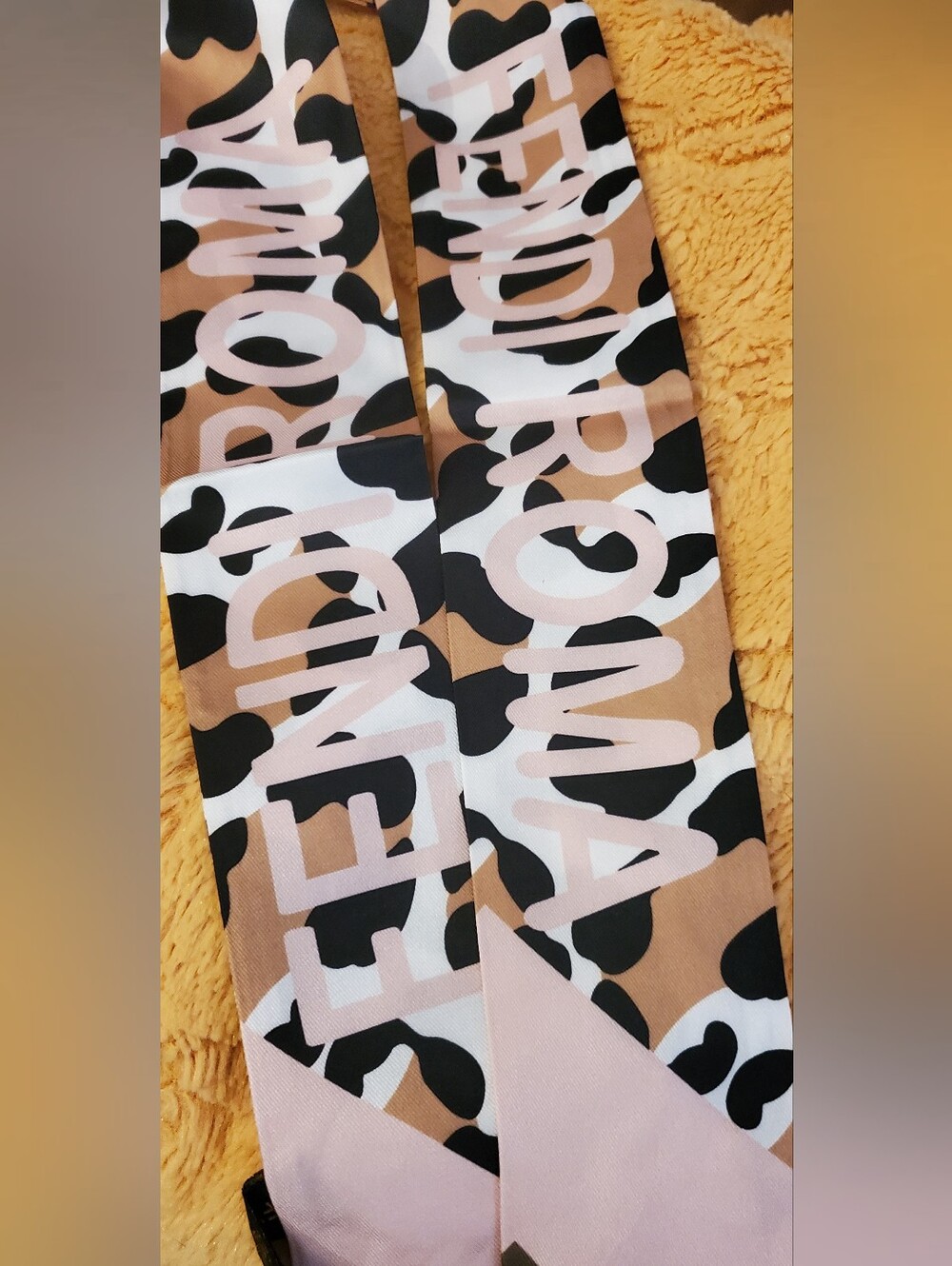 100% Silk Slim Bag Twilly, Leopard Print Scarf, Hairtie